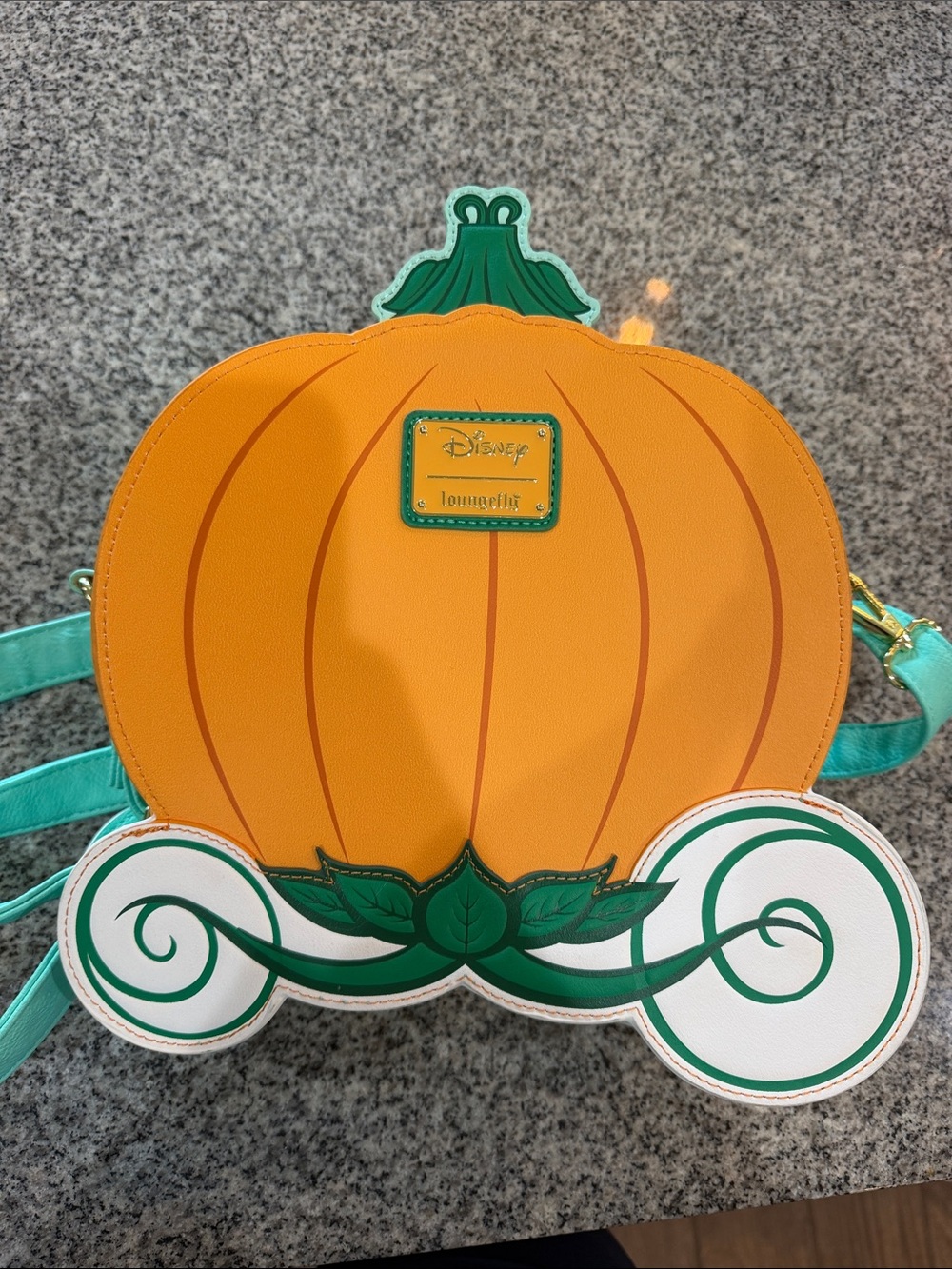 Disney Cinderella Pumpkin Carriage Crossbody Bag - Orange/Green